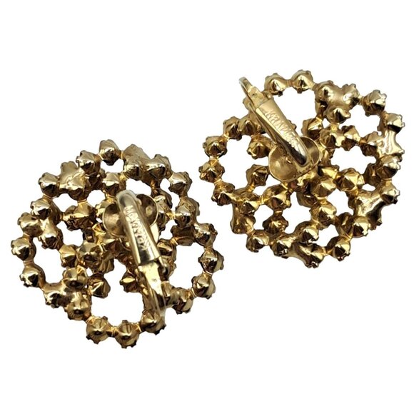 Vintage Kramer Jewelry Set Rhinestone Necklace Earrings Champagne Topaz Aurora B - Picture 5 of 15